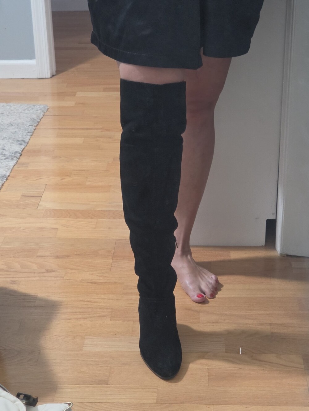 AldoWomen's Over-the-Knee Black Suede Boots - Picture 9 of 9